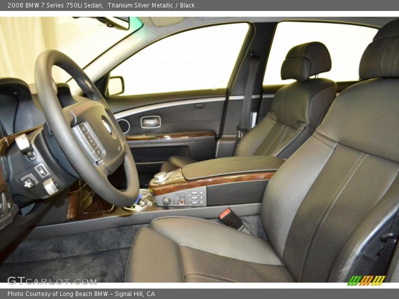 Titanium Silver Metallic / Black 2008 BMW 7 Series 750Li Sedan