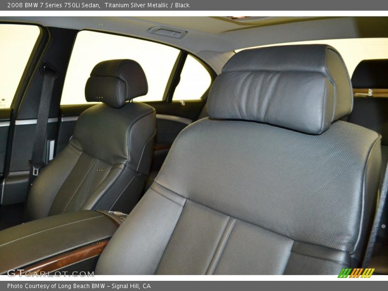 Titanium Silver Metallic / Black 2008 BMW 7 Series 750Li Sedan