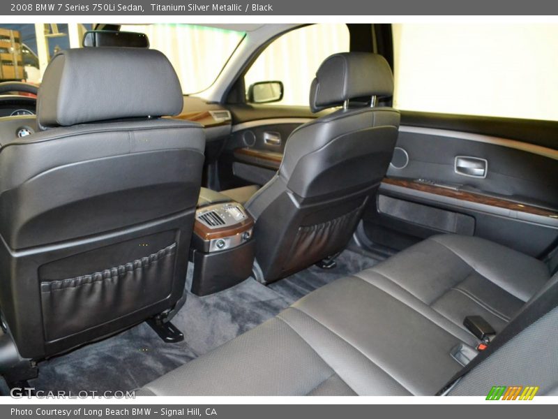 Titanium Silver Metallic / Black 2008 BMW 7 Series 750Li Sedan