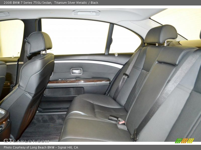 Titanium Silver Metallic / Black 2008 BMW 7 Series 750Li Sedan