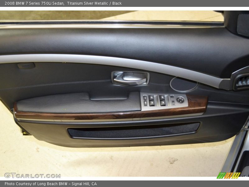 Titanium Silver Metallic / Black 2008 BMW 7 Series 750Li Sedan