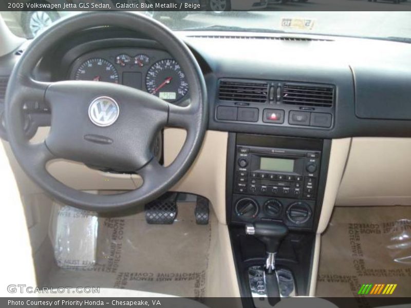 Galactic Blue Metallic / Beige 2003 Volkswagen Jetta GLS Sedan