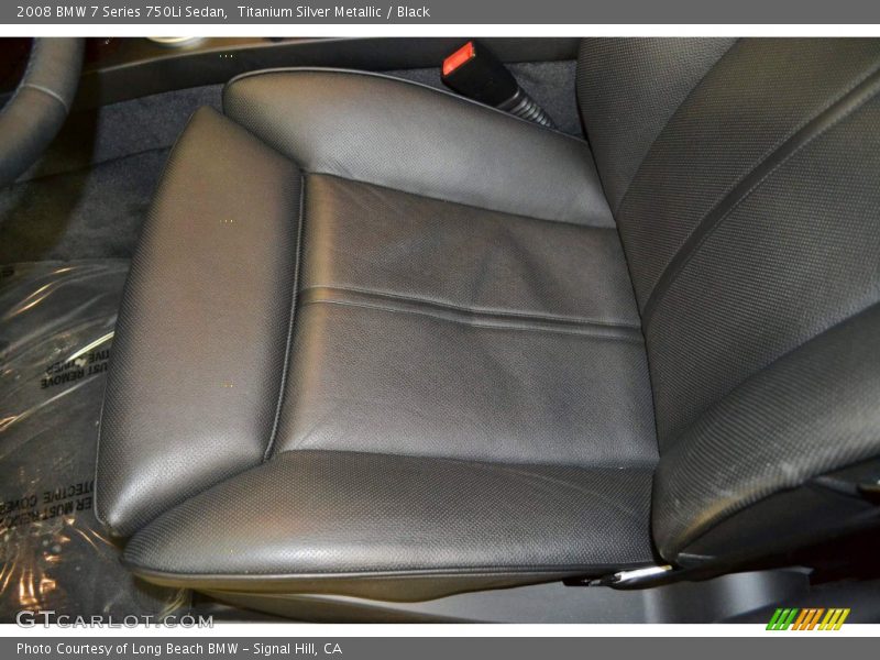 Titanium Silver Metallic / Black 2008 BMW 7 Series 750Li Sedan