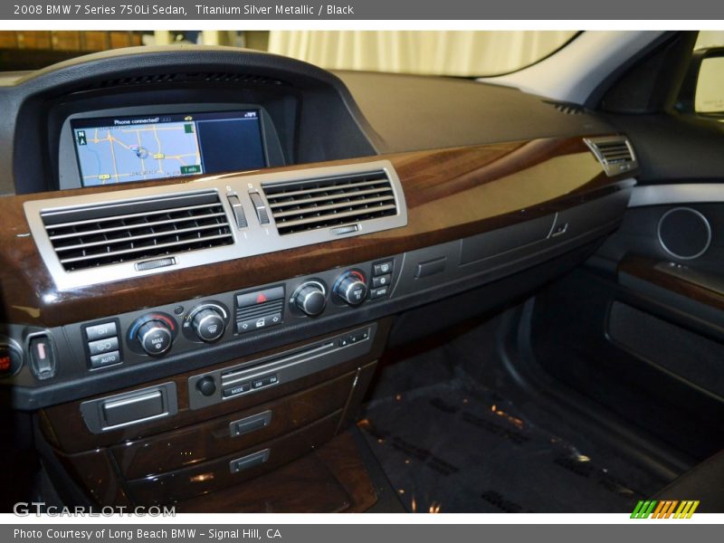 Titanium Silver Metallic / Black 2008 BMW 7 Series 750Li Sedan
