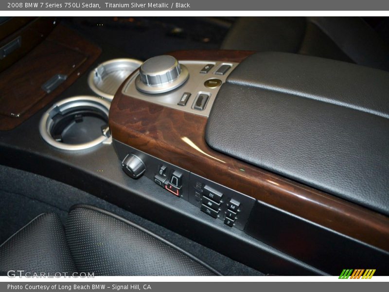 Titanium Silver Metallic / Black 2008 BMW 7 Series 750Li Sedan