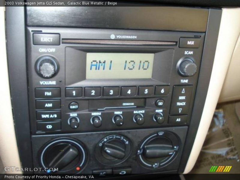 Galactic Blue Metallic / Beige 2003 Volkswagen Jetta GLS Sedan