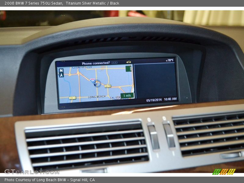 Titanium Silver Metallic / Black 2008 BMW 7 Series 750Li Sedan