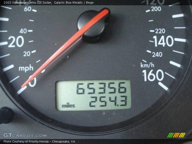 Galactic Blue Metallic / Beige 2003 Volkswagen Jetta GLS Sedan