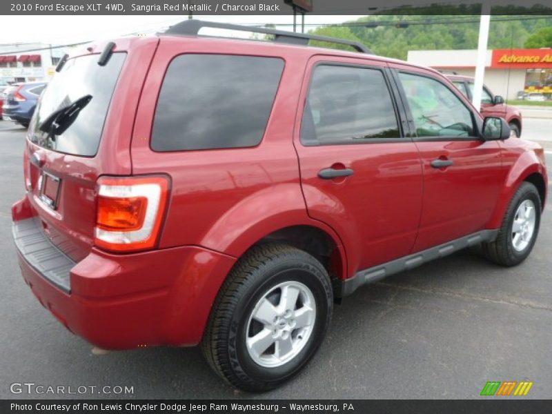 Sangria Red Metallic / Charcoal Black 2010 Ford Escape XLT 4WD