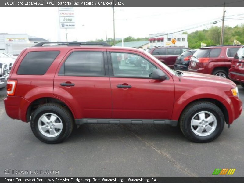 Sangria Red Metallic / Charcoal Black 2010 Ford Escape XLT 4WD