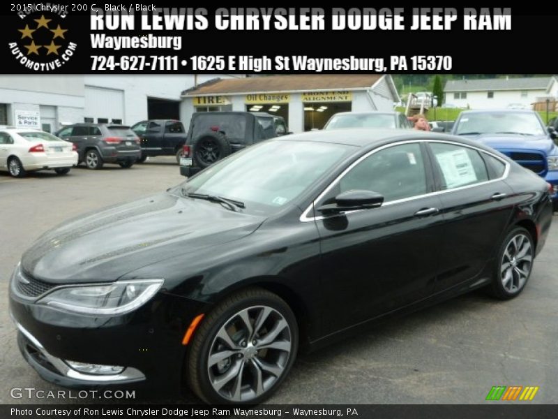 Black / Black 2015 Chrysler 200 C