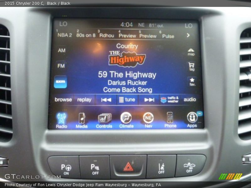 Black / Black 2015 Chrysler 200 C