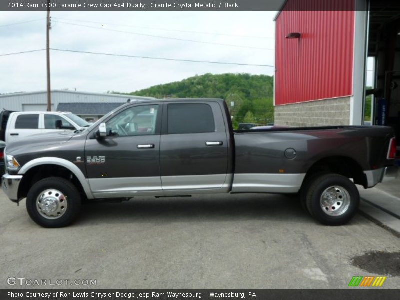 Granite Crystal Metallic / Black 2014 Ram 3500 Laramie Crew Cab 4x4 Dually
