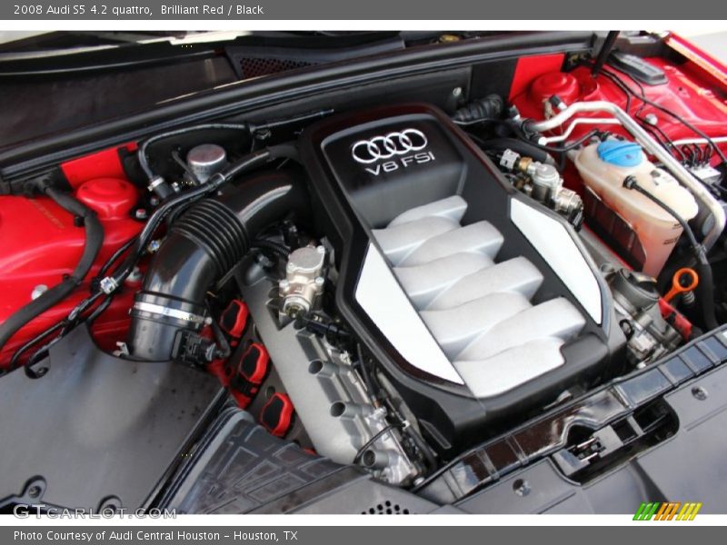 Brilliant Red / Black 2008 Audi S5 4.2 quattro