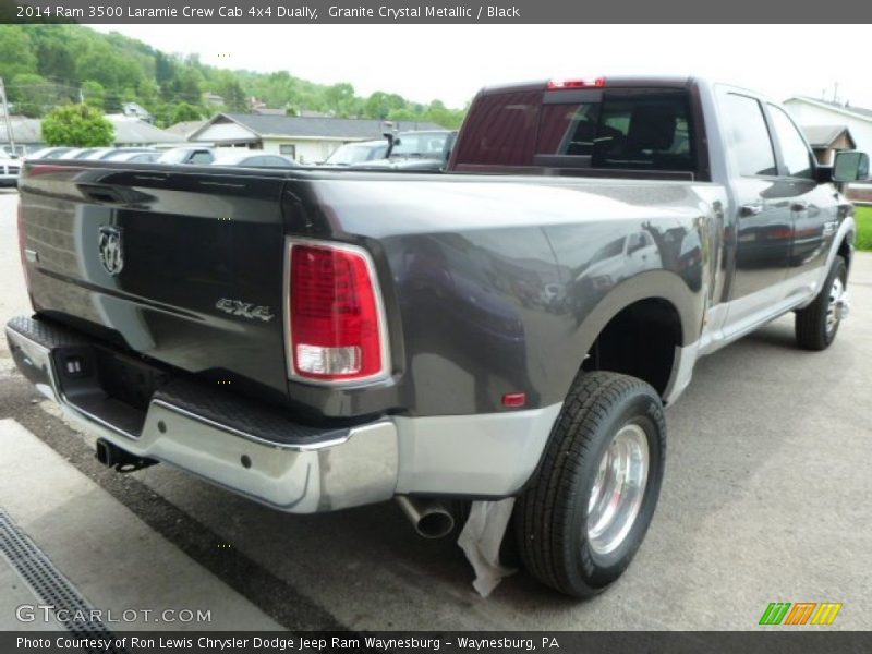 Granite Crystal Metallic / Black 2014 Ram 3500 Laramie Crew Cab 4x4 Dually