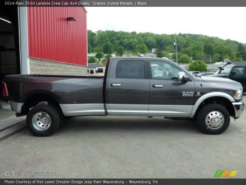Granite Crystal Metallic / Black 2014 Ram 3500 Laramie Crew Cab 4x4 Dually