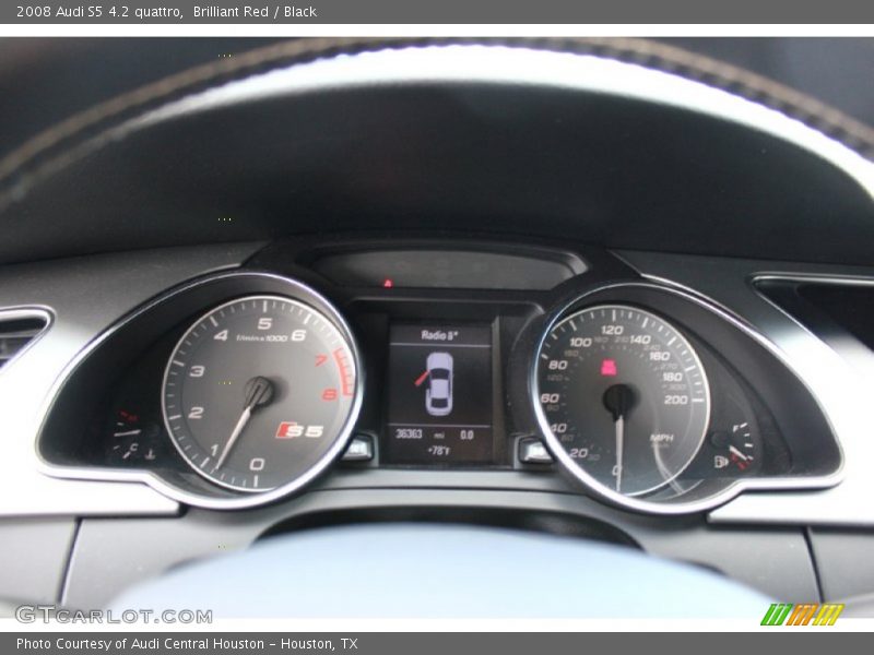 Brilliant Red / Black 2008 Audi S5 4.2 quattro