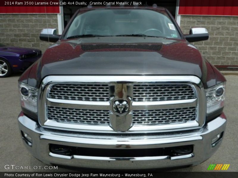 Granite Crystal Metallic / Black 2014 Ram 3500 Laramie Crew Cab 4x4 Dually