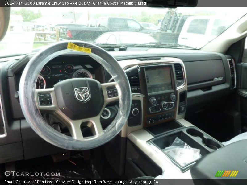 Granite Crystal Metallic / Black 2014 Ram 3500 Laramie Crew Cab 4x4 Dually