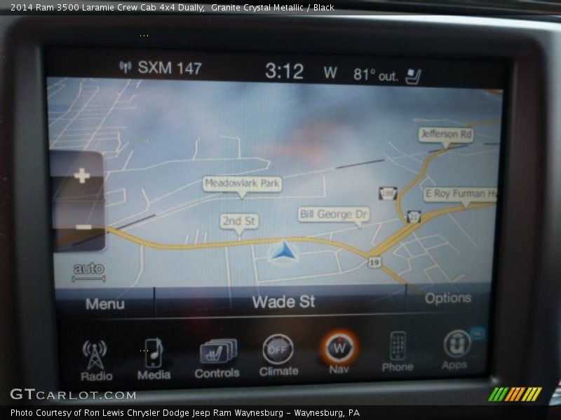 Granite Crystal Metallic / Black 2014 Ram 3500 Laramie Crew Cab 4x4 Dually