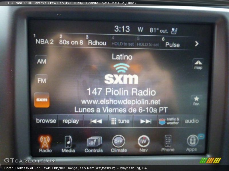 Granite Crystal Metallic / Black 2014 Ram 3500 Laramie Crew Cab 4x4 Dually