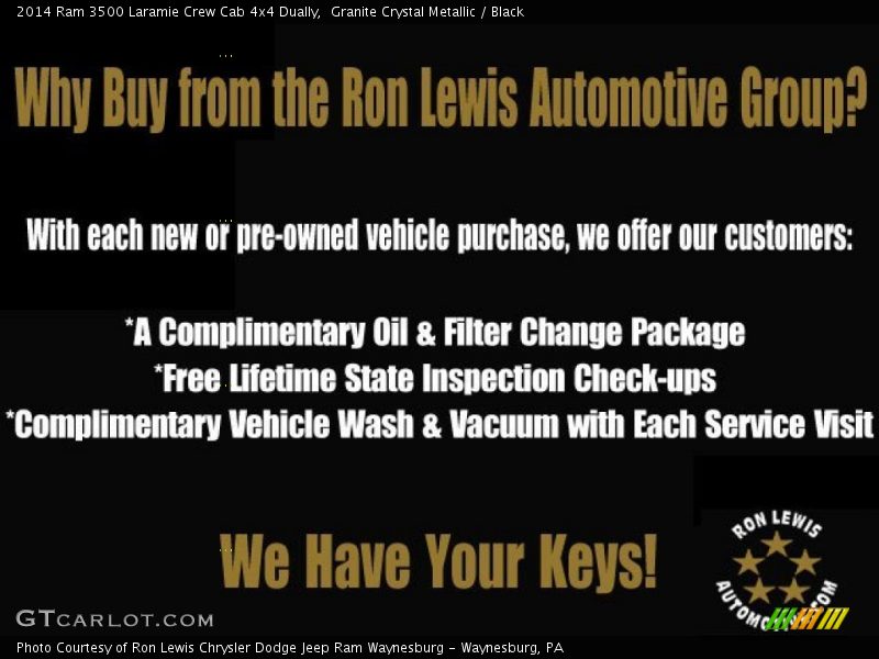 Granite Crystal Metallic / Black 2014 Ram 3500 Laramie Crew Cab 4x4 Dually
