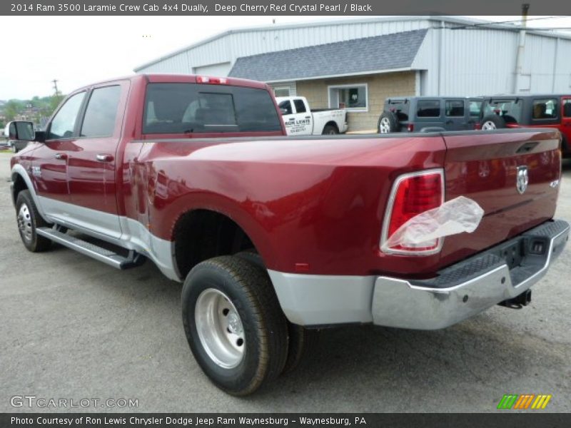 Deep Cherry Red Crystal Pearl / Black 2014 Ram 3500 Laramie Crew Cab 4x4 Dually