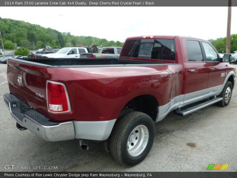 Deep Cherry Red Crystal Pearl / Black 2014 Ram 3500 Laramie Crew Cab 4x4 Dually