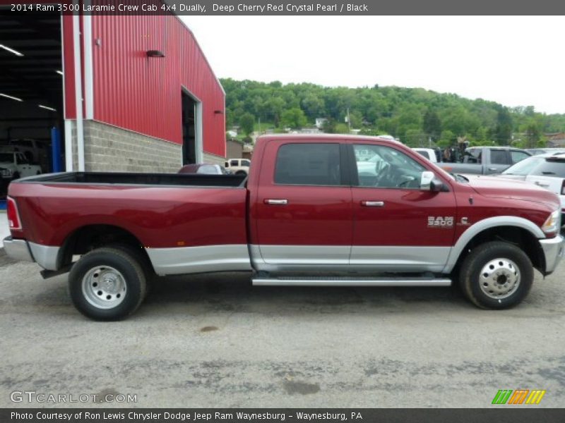 Deep Cherry Red Crystal Pearl / Black 2014 Ram 3500 Laramie Crew Cab 4x4 Dually