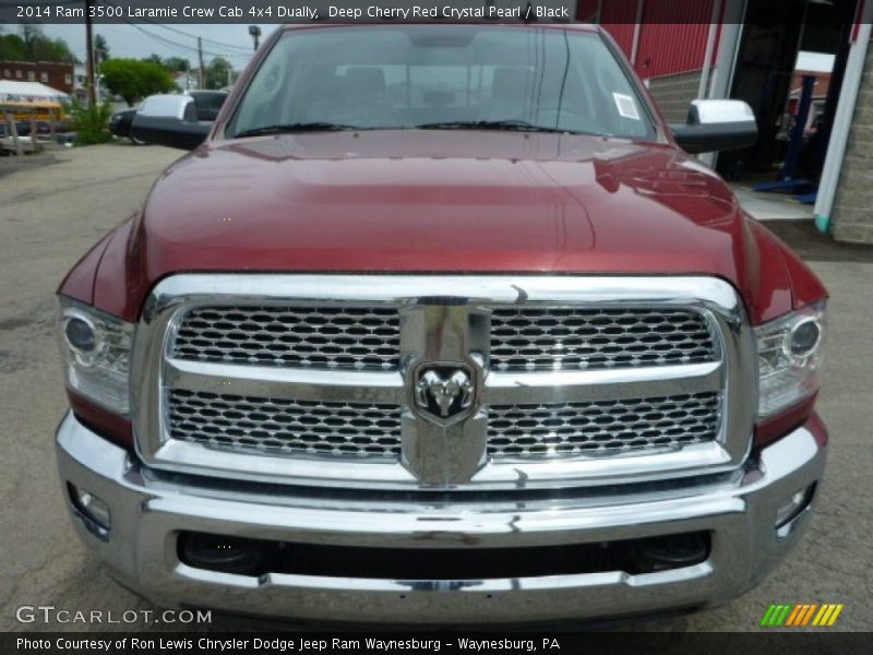 Deep Cherry Red Crystal Pearl / Black 2014 Ram 3500 Laramie Crew Cab 4x4 Dually