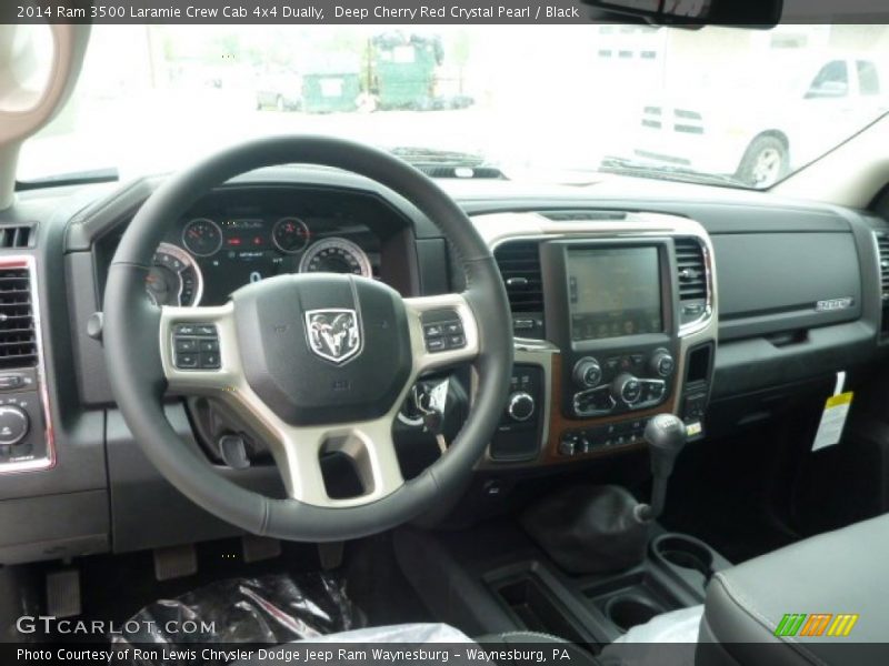 Deep Cherry Red Crystal Pearl / Black 2014 Ram 3500 Laramie Crew Cab 4x4 Dually