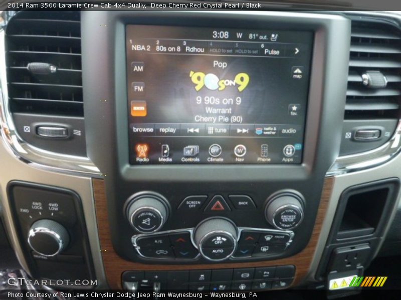 Deep Cherry Red Crystal Pearl / Black 2014 Ram 3500 Laramie Crew Cab 4x4 Dually