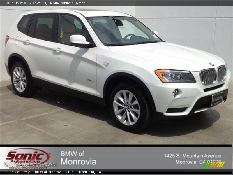 Alpine White / Oyster 2014 BMW X3 xDrive28i