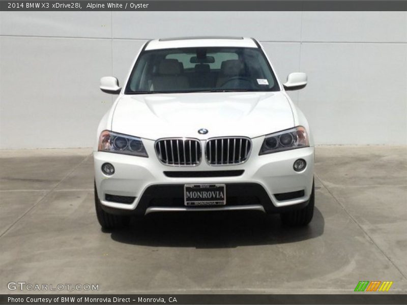 Alpine White / Oyster 2014 BMW X3 xDrive28i