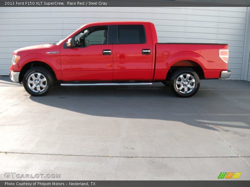 Race Red / Steel Gray 2013 Ford F150 XLT SuperCrew