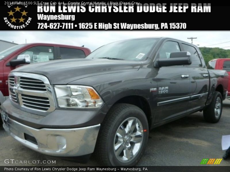 Granite Crystal Metallic / Black/Diesel Gray 2014 Ram 1500 SLT Crew Cab 4x4