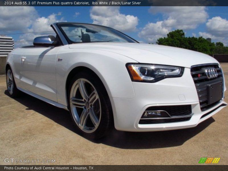 Ibis White / Black/Lunar Silver 2014 Audi S5 3.0T Premium Plus quattro Cabriolet