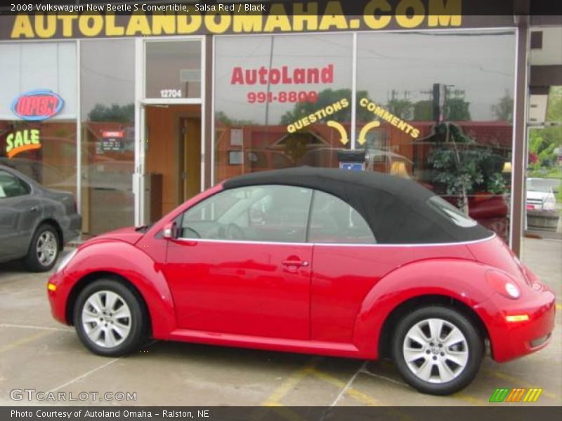 Salsa Red / Black 2008 Volkswagen New Beetle S Convertible