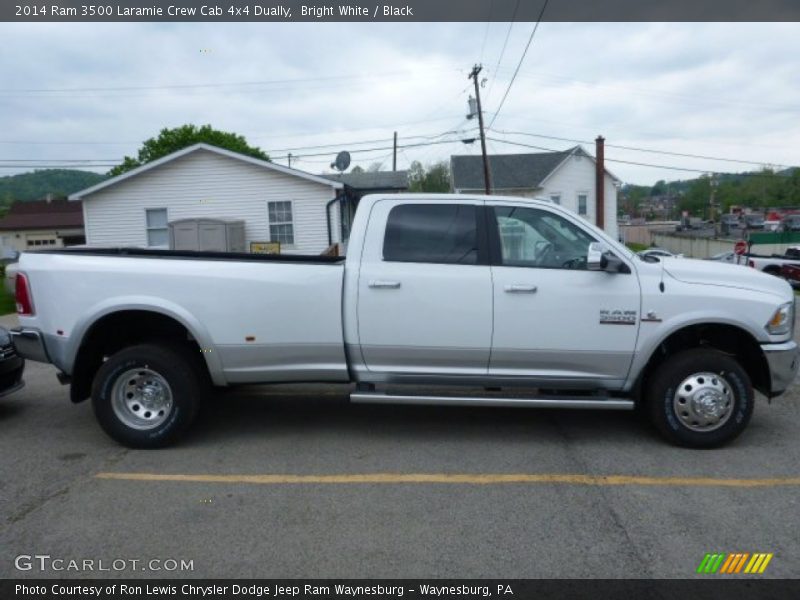 Bright White / Black 2014 Ram 3500 Laramie Crew Cab 4x4 Dually