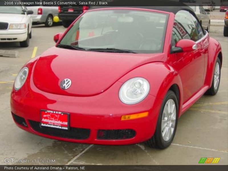 Salsa Red / Black 2008 Volkswagen New Beetle S Convertible