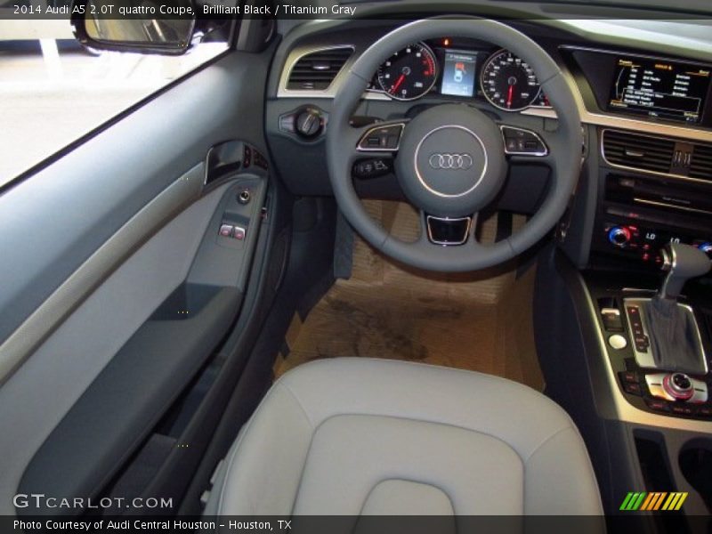 Brilliant Black / Titanium Gray 2014 Audi A5 2.0T quattro Coupe