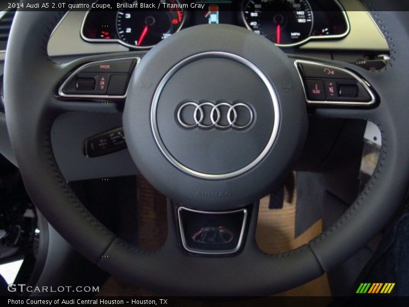 Brilliant Black / Titanium Gray 2014 Audi A5 2.0T quattro Coupe