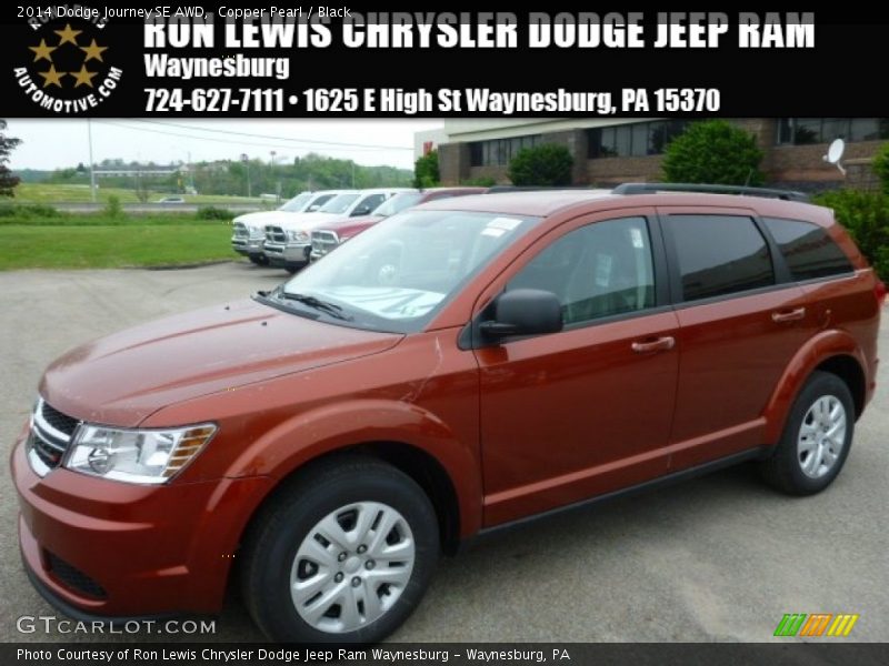 Copper Pearl / Black 2014 Dodge Journey SE AWD