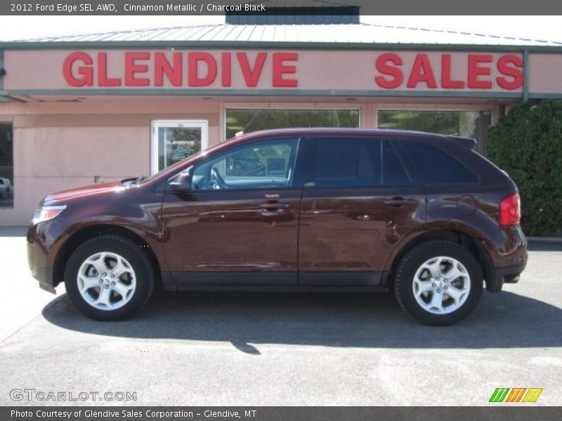 Cinnamon Metallic / Charcoal Black 2012 Ford Edge SEL AWD