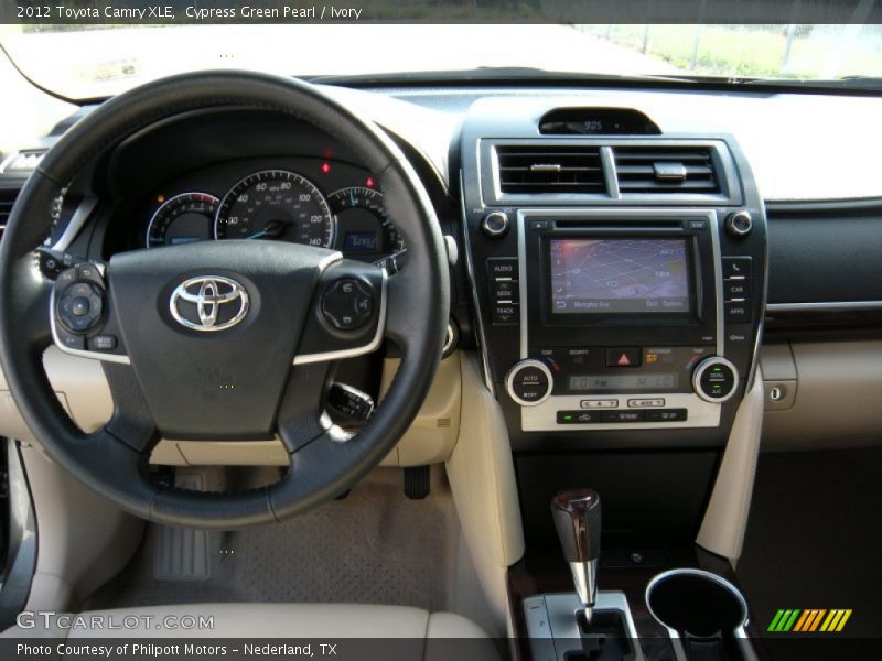 Cypress Green Pearl / Ivory 2012 Toyota Camry XLE