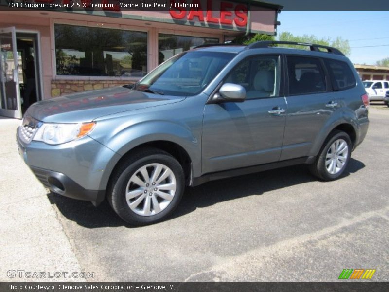 Marine Blue Pearl / Platinum 2013 Subaru Forester 2.5 X Premium