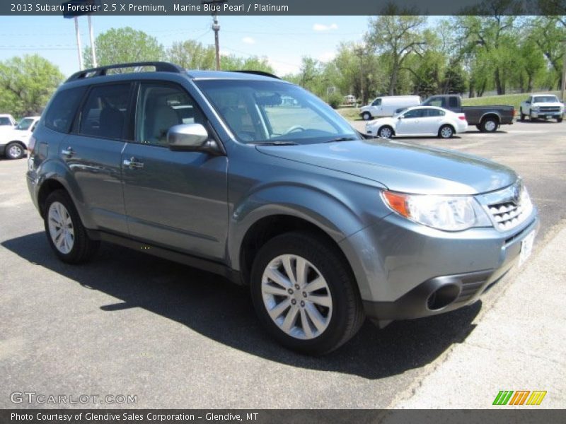 Marine Blue Pearl / Platinum 2013 Subaru Forester 2.5 X Premium