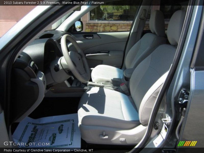 Marine Blue Pearl / Platinum 2013 Subaru Forester 2.5 X Premium