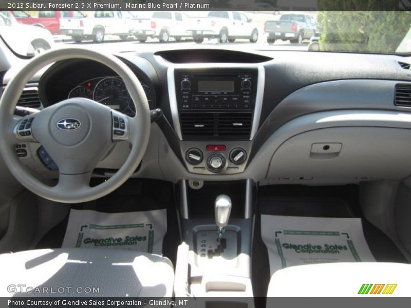 Marine Blue Pearl / Platinum 2013 Subaru Forester 2.5 X Premium