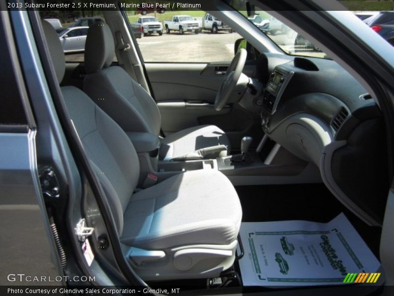 Marine Blue Pearl / Platinum 2013 Subaru Forester 2.5 X Premium